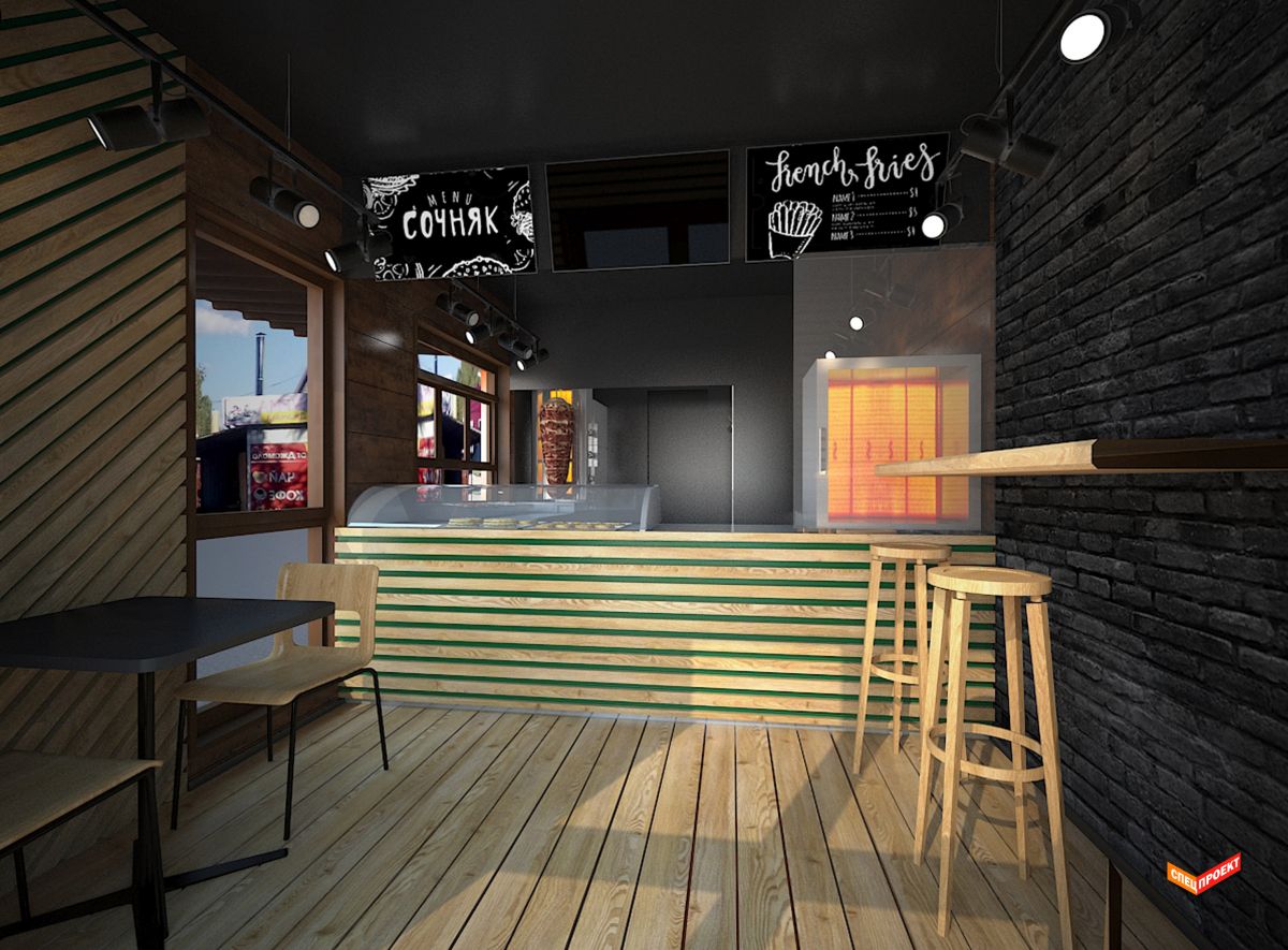 дизайн эко-стиль мини-кафе