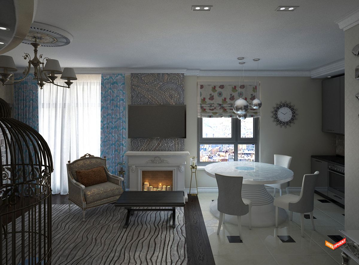 квартира-студия стиль ар-деко